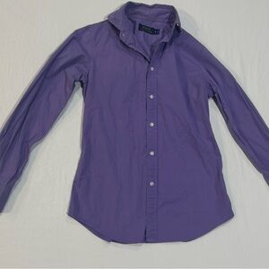 Polo Ralph Lauren Unisex Size 4 Purple Button Down Shirt Long Sleeve